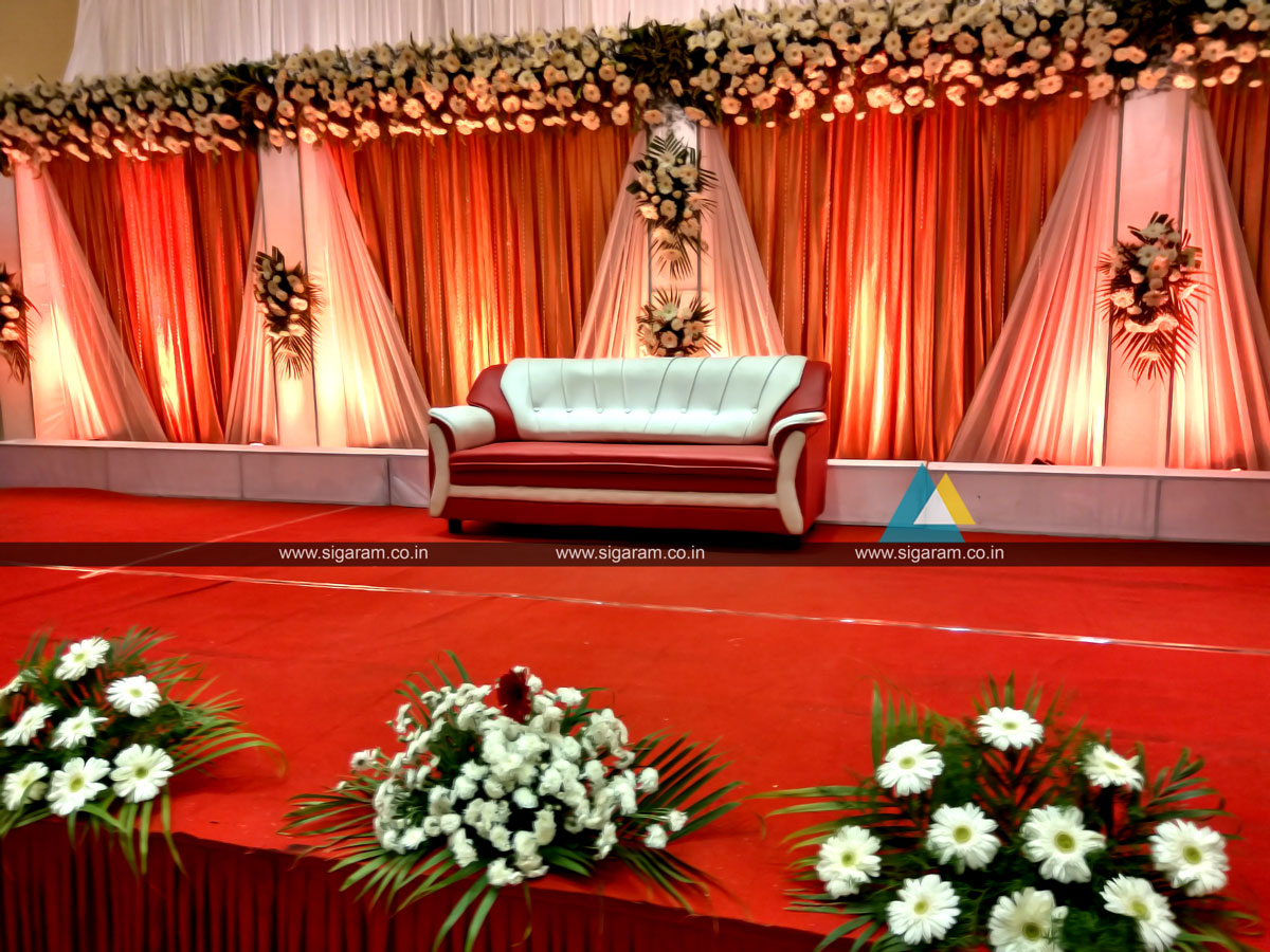 Reception Stage Decoration Anandha Inn Puducherry Wedding