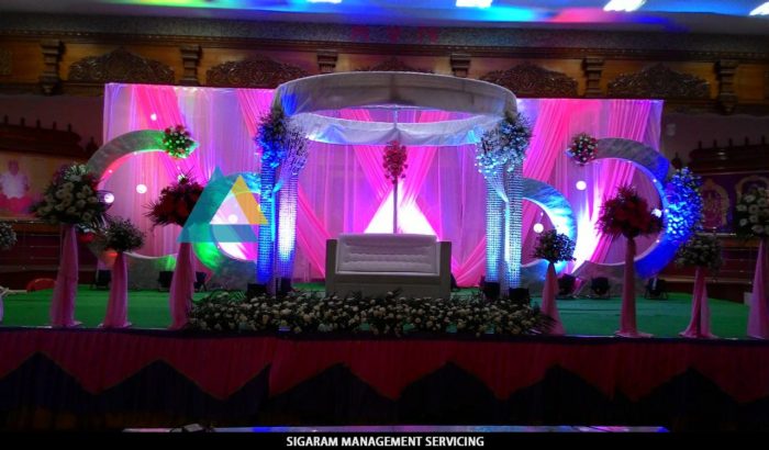 Wedding decoration at AVN Mahal Chengalpattu