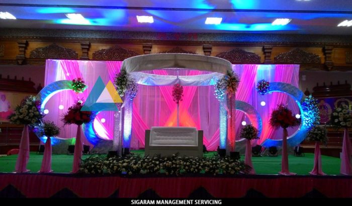 Wedding decoration at AVN Mahal Chengalpattu