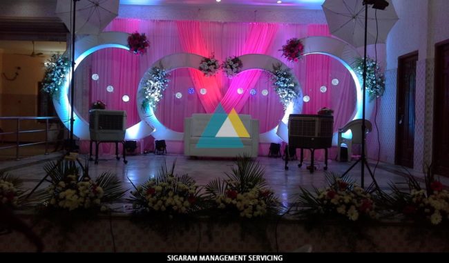 Reception Decoration at VV Arumuga Mandapam, Villupuram Reception Decoration at VV Arumuga Mandapam, Villupuram