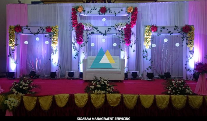 Wedding Reception Decoration at Sai Baba Tirumana mandapam, Pondicherry