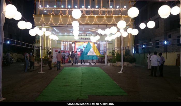 Pathway Lantern Decoration at the Reception Decoration at Sai Baba Tirumana mandapam, Pondicherry