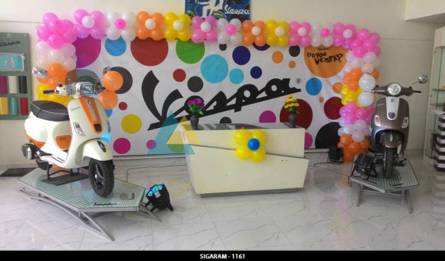 Vespa Showroom Arch  Balloon Decoration, Pondicherry Vespa Showroom Arch Balloon Decoration, Pondicherry