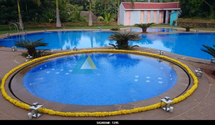 Swimming Pool Decoration with Marigold