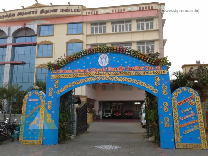 Entrance Arch Reception Decoration at Adigalar Mandapam
