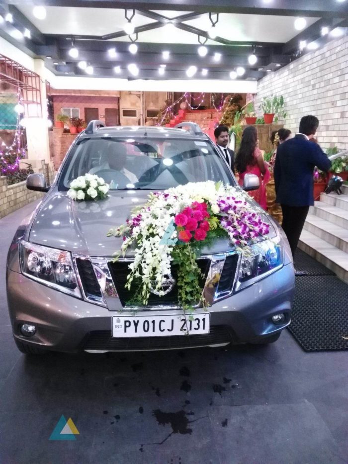 Reception Car Decoration at Jayaram Mandapam Pondicherry (3)