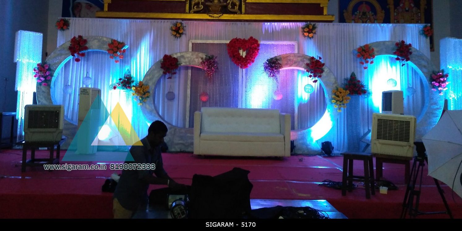 Reception decoration at Sai Baba mandapam Pondicherry (1)