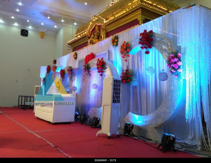 Reception decoration at Sai Baba mandapam Pondicherry (1)