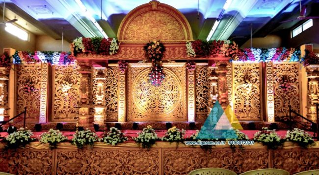 Wedding Decoration Pondicherry Grand Wedding Stage Decoration @ Sri Subhalakshmi Mahal, Pondicherry