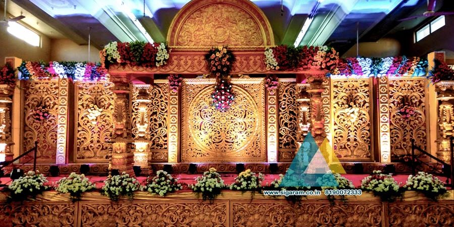 Grand Wedding Stage Decoration @ Sri Subhalakshmi Mahal, Pondicherry
