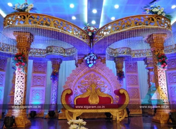 Wedding Mandap Stage Decoration at Anandha Thirumana Nilayam, Puducherry