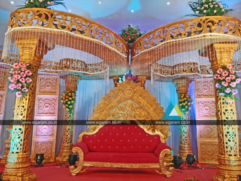 Reception and Wedding Stage Decoration @ Logalakshmi Mahal, Villupuram ...