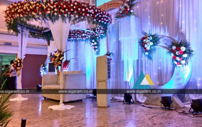 Wedding Entrance Arch Decoration at Thangamayil Mandapam Mailam (6)