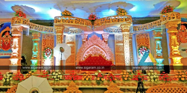 Wedding reception decoration at Samikannu Mandapam Pondicherry (2)
