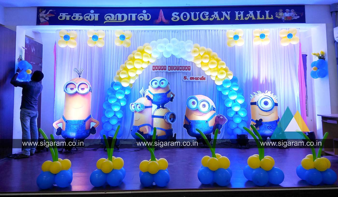 Minions Themed Birthday  Party  Decoration  Sougan Hall 