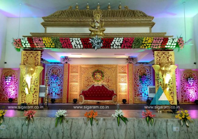 Reception decoration at Raja Rajeshwari Mandapam Pondicherry (6)