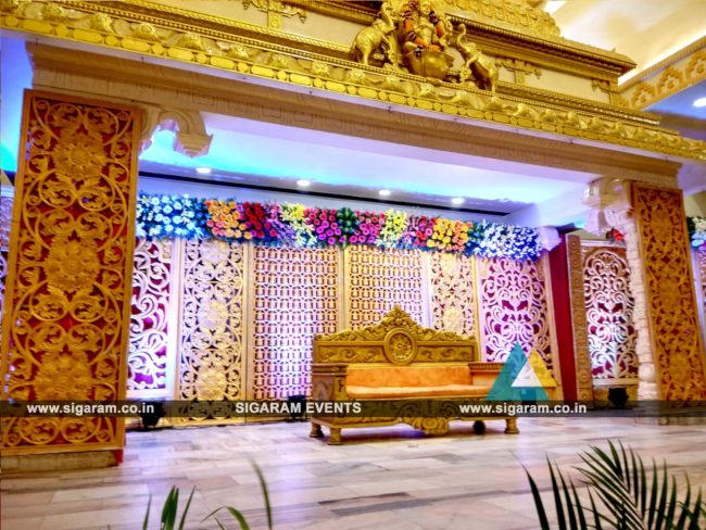 Reception decoration at Jayaram Thirumana Nilayam (4)