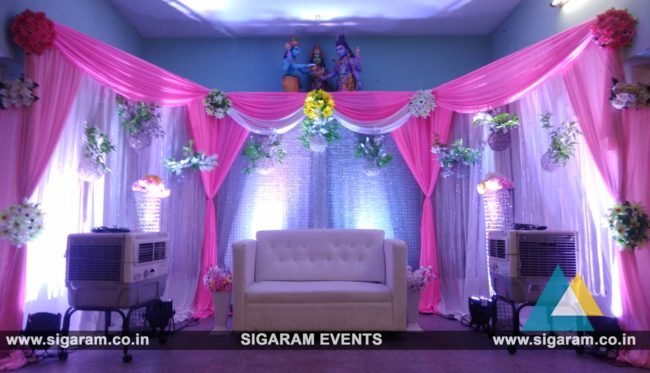 Reception decoration at Manicka Mudaliar pondicherry
