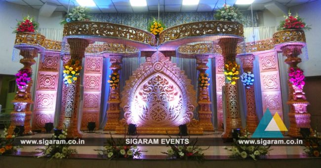Reception stage decoration Jipmer Community Hall Pondicherry (6)